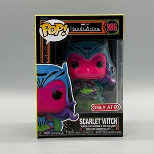 Funko Pop! Marvel #986 Scarlet Witch Blacklight Target Exclusive w/ Protector